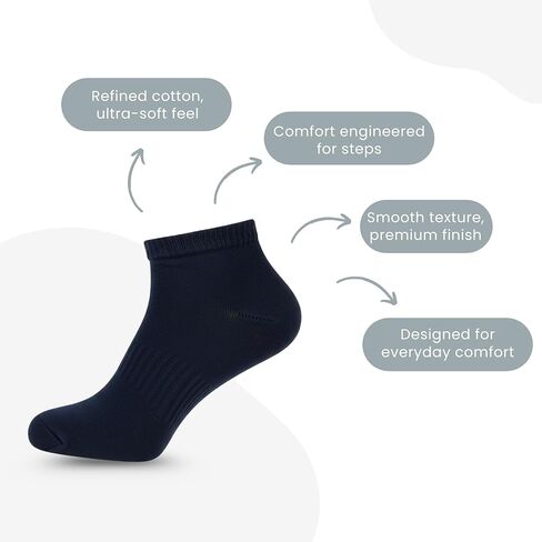 Ankle Socks for Men Pack of 4/8/10 Cotton Blend No Show Cushioned Running Socks Non Slip Low Cut Casual Socks in Saudi Arabia