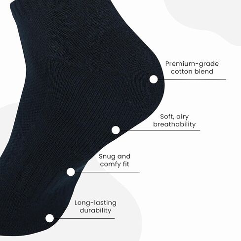 Ankle Socks for Men Pack of 4/8/10 Cotton Blend No Show Cushioned Running Socks Non Slip Low Cut Casual Socks in Saudi Arabia