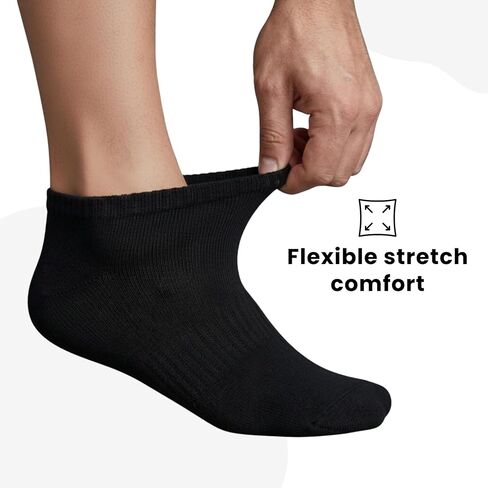 Ankle Socks for Men Pack of 4/8/10 Cotton Blend No Show Cushioned Running Socks Non Slip Low Cut Casual Socks in Saudi Arabia