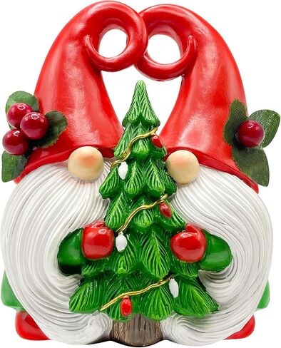 Resin Christmas Gnomes Handmade Xmas Decorations for Home Winter Table Christmas Tree Decor Doll Indoor Office Holiday Gnomes Gift for Mom Women in Saudi Arabia