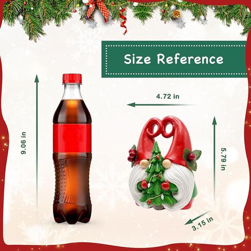 Resin Christmas Gnomes Handmade Xmas Decorations for Home Winter Table Christmas Tree Decor Doll Indoor Office Holiday Gnomes Gift for Mom Women in Saudi Arabia