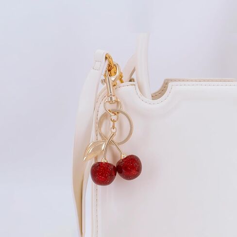 Cherry Keychain Cherry Bag Charms for Tote Bags Handbags Backpack Crossbody Wallets Purse Charms Accessories Key Ring Accessory for Purse Bag Car Remote Bags Accessories for Women Girls in Saudi Arabia