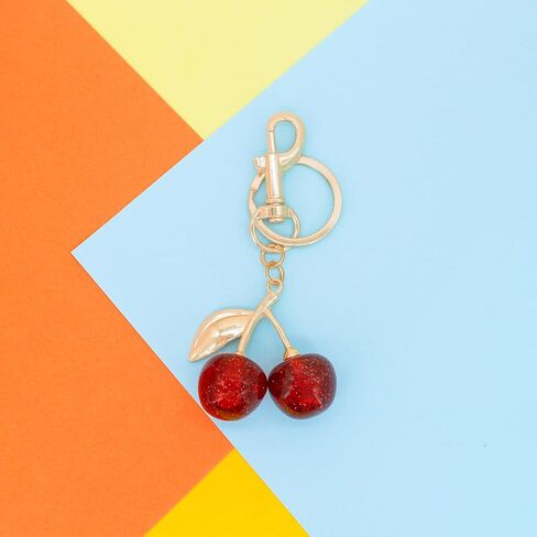 Cherry Keychain Cherry Bag Charms for Tote Bags Handbags Backpack Crossbody Wallets Purse Charms Accessories Key Ring Accessory for Purse Bag Car Remote Bags Accessories for Women Girls in Saudi Arabia