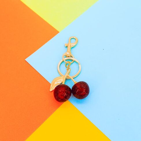 Cherry Keychain Cherry Bag Charms for Tote Bags Handbags Backpack Crossbody Wallets Purse Charms Accessories Key Ring Accessory for Purse Bag Car Remote Bags Accessories for Women Girls in Saudi Arabia