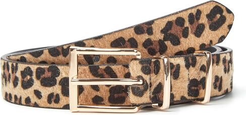 Women's Leopard Belt, Cheetah Print Animal Pattern, Gold Buckle, Fashion Accessory for Jeans Dress in Saudi Arabia