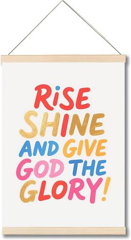 Forest Charger Christian Wall Decor, “Rise Shine And Give God The Glory" Inspirational Wall Art Poster, Uplifting Scripture Canvas Prints for Home Office Church, 12x16 Inches in Saudi Arabia