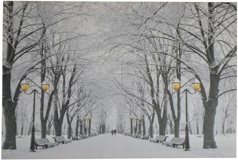 24x16 Winter in the Park Lightup Painting, Multicolor, 24 Inch x 16 Inch inches in Saudi Arabia