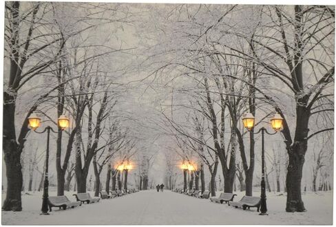 24x16 Winter in the Park Lightup Painting, Multicolor, 24 Inch x 16 Inch inches in Saudi Arabia