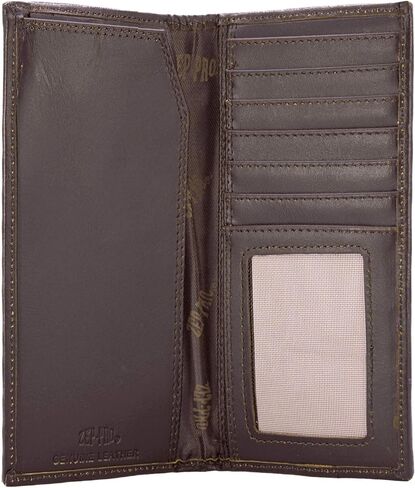 ZEP-PRO Mallard Men's Secretary Old School Camo Leather Wallet – Tall Vertical Design with Emblem, Brown/Tan Camo in Saudi Arabia