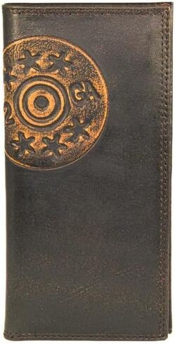 ZEP-PRO Mallard Men's Secretary Old School Camo Leather Wallet – Tall Vertical Design with Emblem, Brown/Tan Camo in Saudi Arabia