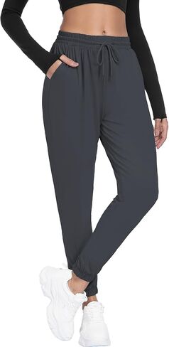 Women Joggers with Pockets, Ultra-Soft Comfortable Lightweight Drawstring Womens Sweatpants for Workout Gym and Jogging in Saudi Arabia