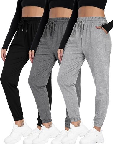 Women Joggers with Pockets, Ultra-Soft Comfortable Lightweight Drawstring Womens Sweatpants for Workout Gym and Jogging in Saudi Arabia