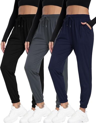 Women Joggers with Pockets, Ultra-Soft Comfortable Lightweight Drawstring Womens Sweatpants for Workout Gym and Jogging in Saudi Arabia