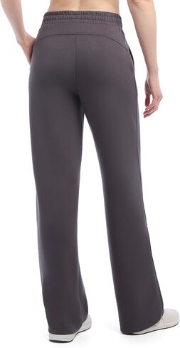 Danskin Womens Fleece Luxe Double Knit Flare Leg Sweatpants in Saudi Arabia