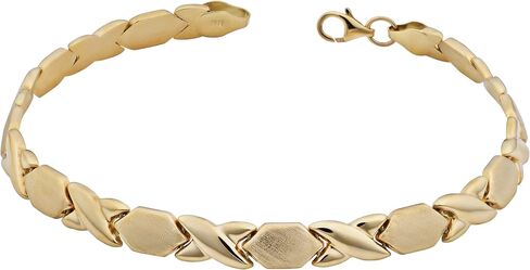 سوار XOXO من الذهب الأصفر عيار 14 قيراط من Kooljewelry (7.5 بوصة) in Saudi Arabia