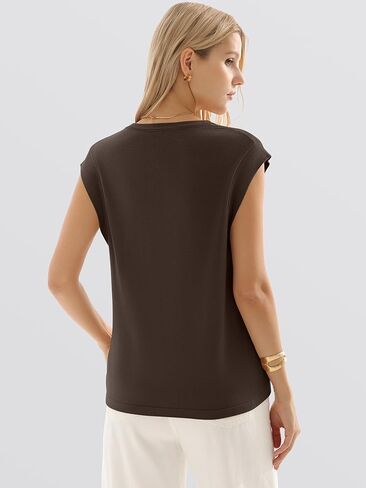 ANRABESS Women's Sweater Vest 2026 Summer Crew Neck Cap Sleeve Tank Tops Business Casual Lightweight Pullover Sweaters Shirts in Saudi Arabia
