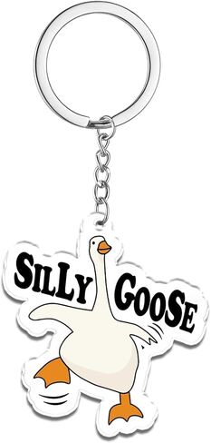 One Silly Goose Keychain for Teen Girls Silly Goose Party Favors Goose Decor Gag Gifts For Women Men Book Accessories For Reading Lovers Teen Trendy Stuff Gifts For 14 Year Old Girl in Saudi Arabia