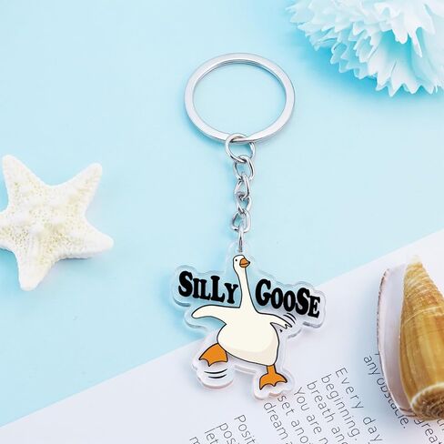 One Silly Goose Keychain for Teen Girls Silly Goose Party Favors Goose Decor Gag Gifts For Women Men Book Accessories For Reading Lovers Teen Trendy Stuff Gifts For 14 Year Old Girl in Saudi Arabia