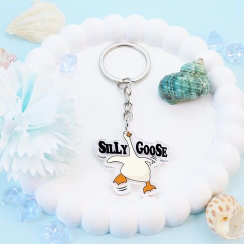 One Silly Goose Keychain for Teen Girls Silly Goose Party Favors Goose Decor Gag Gifts For Women Men Book Accessories For Reading Lovers Teen Trendy Stuff Gifts For 14 Year Old Girl in Saudi Arabia