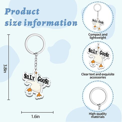 One Silly Goose Keychain for Teen Girls Silly Goose Party Favors Goose Decor Gag Gifts For Women Men Book Accessories For Reading Lovers Teen Trendy Stuff Gifts For 14 Year Old Girl in Saudi Arabia