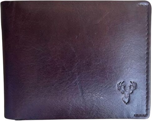 Genuine Leather Wallet for men, Full Grain oil tan mens wallet, RFID Protected bifold slim Elgant, Multiple 12 Card Holder(Coffee Brown) (Slim, Brown) (Brown) in Saudi Arabia
