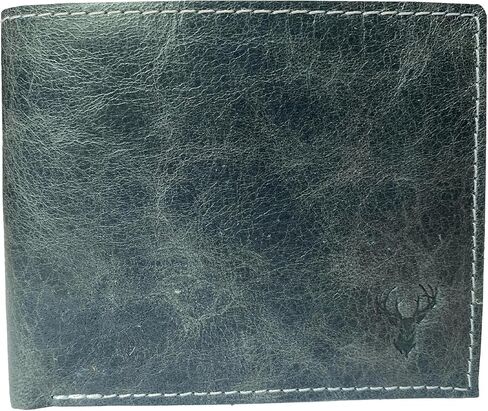 Genuine Leather Wallet for men, Full Grain oil tan mens wallet, RFID Protected bifold slim Elgant, Multiple 12 Card Holder(Coffee Brown) (Slim, Brown) (Brown) in Saudi Arabia