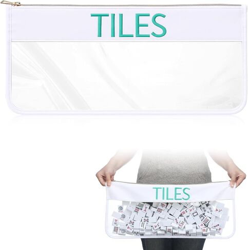 1 PCS American Mahjong Bag - Empty Mahjong Tiles Bag Only with Zippered & Letters, Case Only(Pink Blue MOH-Jong) in Kuwait
