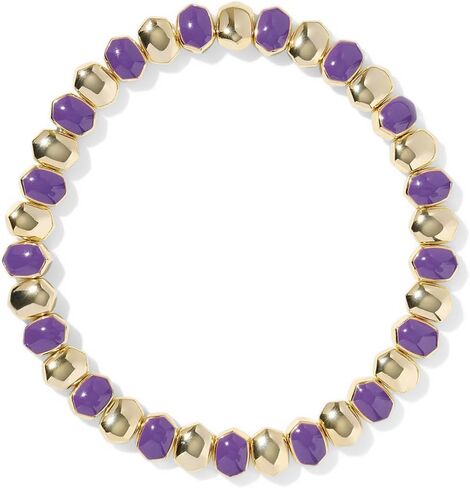 Kendra Scott, Women's, Daphne Enamel Stretch Bracelet, Gold Purple Enamel, One Size in Saudi Arabia
