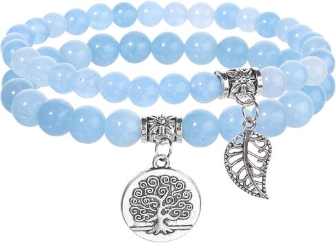 BALIBALI 2pcs Gemstone Energy Bracelets for Woman in Saudi Arabia