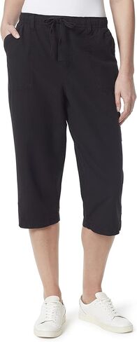 Gloria Vanderbilt Women's Ilona Pull on Button Detail Capri in Saudi Arabia