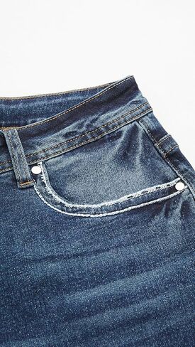بنطلون جينز Bootcut للنساء بنطال جينز مطاطي متوسط ​​الارتفاع لرفع المؤخرة in Saudi Arabia