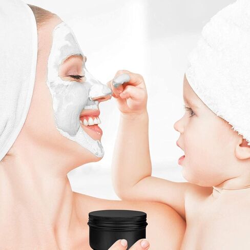 6 Pack 4 oz Aluminum Tins Airtight Storage Tins Containers Bulk Tins with Screw Lids for Kitchen, Storing Spices, Candies, Lip Balm, Salve,Black in Kuwait