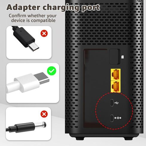 سلك طاقة لمحول T-Mobile 5G Internet Box Gateway Arcadyan KVD21، متوافق مع سلك طاقة الإنترنت TMobile Home WiFi، أبيض in Saudi Arabia