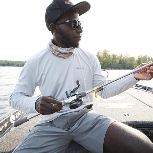 Simms SolarFlex Crewneck Long Sleeve Fishing Shirt for Men: UPF 50+ Sun Protection, Quick-Dry, Odor-Resistant (Regiment Camo Neptune, XX-Large) in Saudi Arabia
