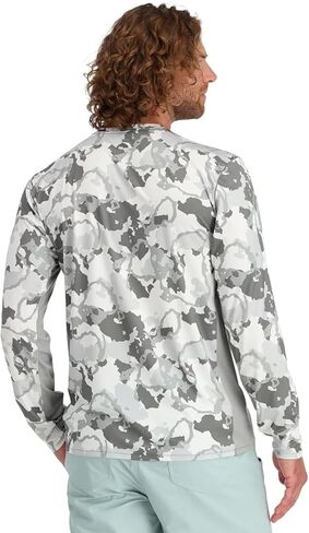 Simms SolarFlex Crewneck Long Sleeve Fishing Shirt for Men: UPF 50+ Sun Protection, Quick-Dry, Odor-Resistant (Regiment Camo Neptune, XX-Large) in Saudi Arabia