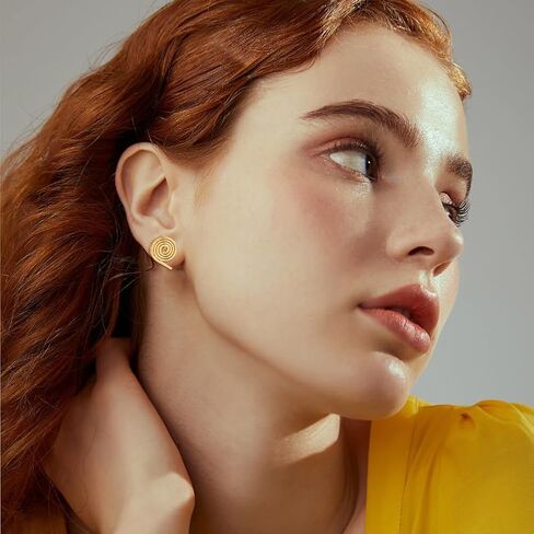 10Pcs 5 Colors Pressure Earrings for Keloids 304 Stainless Steel Clip Earrings Spiral Non-Pierced Earrings Compression Earrings Adjustable Keloid Earrings for Women Men Ladies in Saudi Arabia