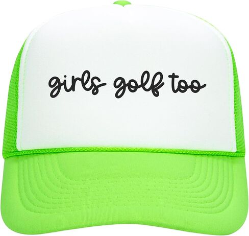قبعة سائقي الشاحنات للفتيات من Golf Too للنساء من إسفنج الجولف الأمامي الكلاسيكي المكون من 5 ألواح شبكية in Saudi Arabia