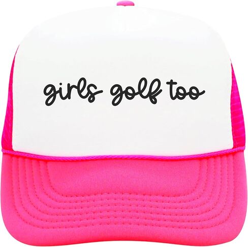 قبعة سائقي الشاحنات للفتيات من Golf Too للنساء من إسفنج الجولف الأمامي الكلاسيكي المكون من 5 ألواح شبكية in Saudi Arabia