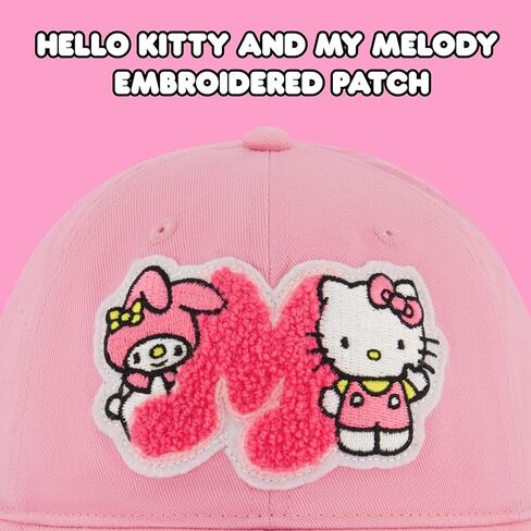 قبعة بيسبول Hello Kitty، قبعة My Melody من القطن قابلة للتعديل مع حافة منحنية، رقعة من الشانيل، وردي، مقاس واحد in Saudi Arabia