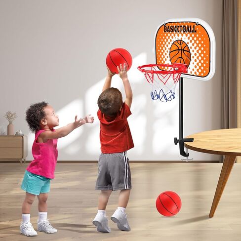 NZQXJXZ كرة السلة الداخلية Hoop Mini Desktop Basketball Hoop داخلي ، وأطواق الطاولة مع اثنين in Kuwait