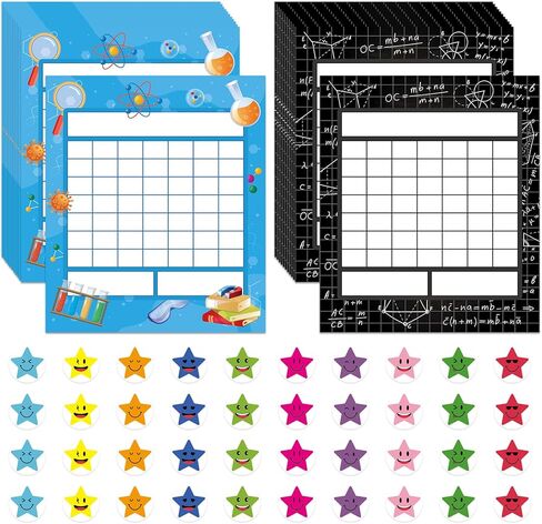 80 Pack Reward Chart for Kids, Incentive Reward Chart with 2400 Star Stickers Classroom Incentive Chart Behavior Chart Sticker Chart for Students Teacher Classroom Home School Supplies in Saudi Arabia
