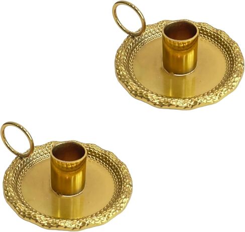 مجموعة حوامل شموع مستدقة مكونة من 2 حامل شموع عتيق حامل ضوء الشموع مع مقبض لديكور طاولة الزفاف المنزلي (أسود) in Kuwait