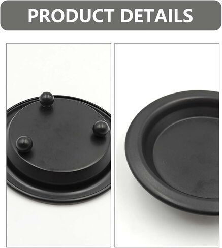 Matte Black Candle Plates 2 Piece Set - Iron Candle Holders for Pillar & Scented Candles, Metal Saucer Candle Plate for Table Decor, Elegant Candle Holders for Home & Dinner in Saudi Arabia