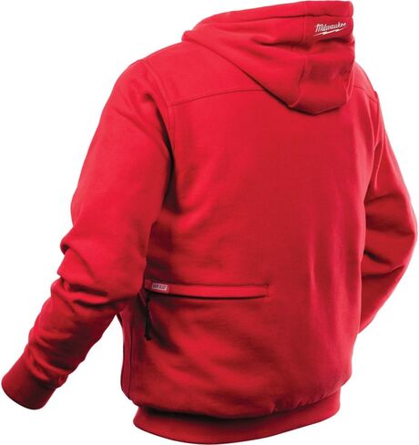 مجموعة سترة Milwaukee Hoodie M12 12V Lithium-Ion للمناطق الحرارية الأمامية والخلفية - جميع الأحجام والألوان - البطارية والشاحن متضمنان - (3X-Large، أحمر) in Saudi Arabia