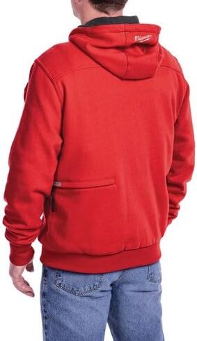 مجموعة سترة Milwaukee Hoodie M12 12V Lithium-Ion للمناطق الحرارية الأمامية والخلفية - جميع الأحجام والألوان - البطارية والشاحن متضمنان - (3X-Large، أحمر) in Saudi Arabia