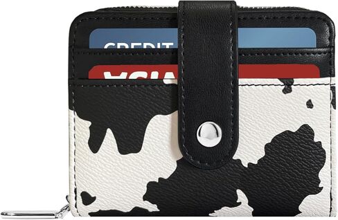 Sunwel Fashion Cute Prints Wallet Card Slots Small Wallet with Zipper Coin Pouch Wallet for Women Girls (CHERRY) in Saudi Arabia