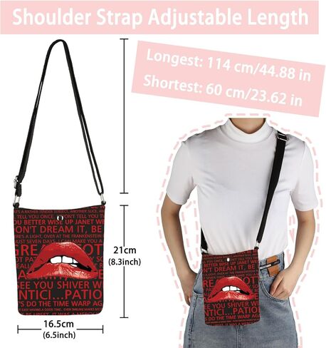 Rocky Horror Lips Crossbody Bag Horror Picture Show Lips Inspired Gift Tv Show Merch in Saudi Arabia