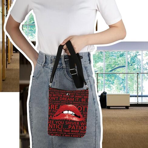 Rocky Horror Lips Crossbody Bag Horror Picture Show Lips Inspired Gift Tv Show Merch in Saudi Arabia