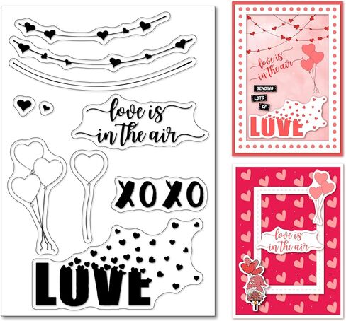 Arbuya Valentine’s Day Sentiment Clear Stamps Set for Card Making or Journaling, I Love You Phrase Hearts Transparent Silicone Stamps for Journals Scrapbooking Paper Crafts Decoration in Saudi Arabia