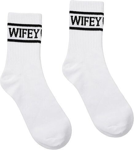 Wifey Bride Socks White Cotton Bridesmaid Soft Bachelorette Sock Bridal Shower Gifts Wife Wedding Engagement Valentine in Saudi Arabia